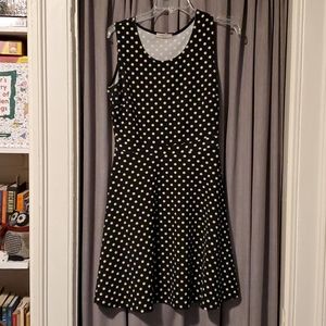 Polka dot fit and flare dress